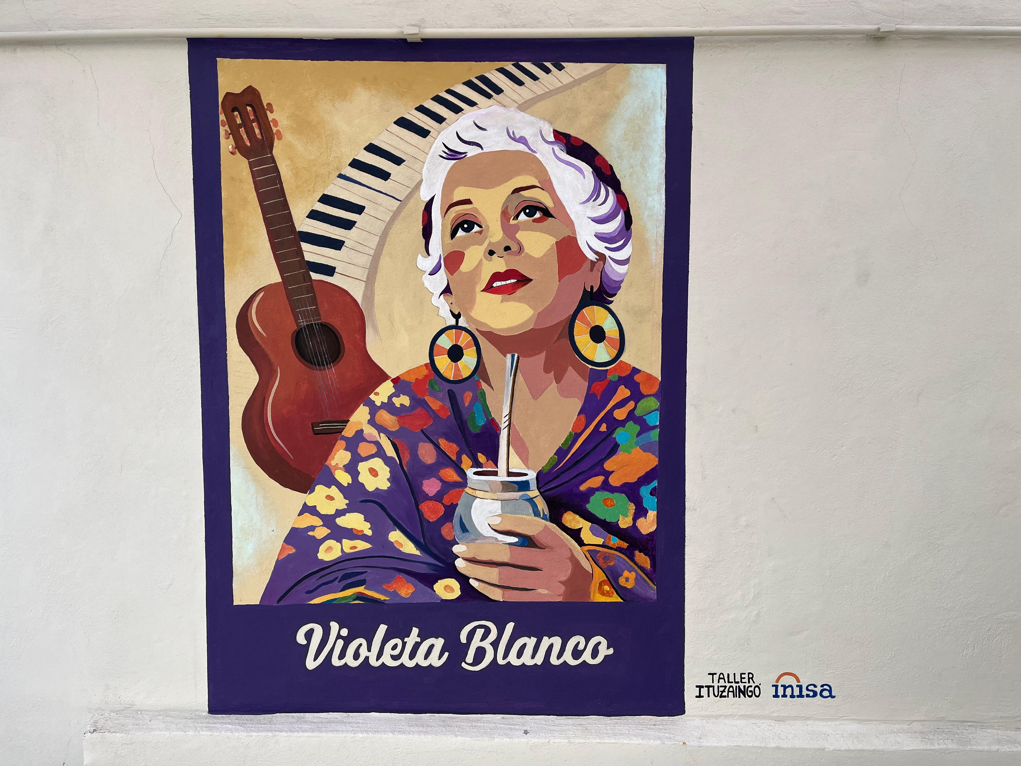 REALIZACIÓN DEL MURAL HOMENAJE A VIOLETA BLANCO.