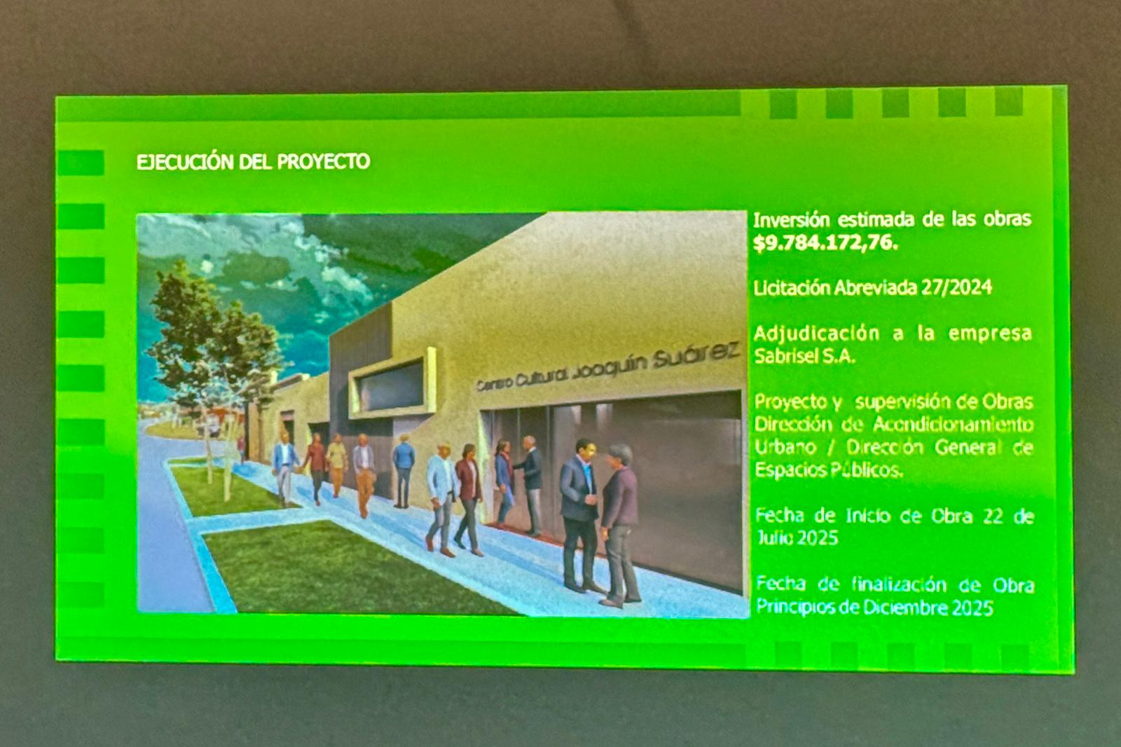 Presentación del proyecto del Centro Cultural de Joaquín Suárez.