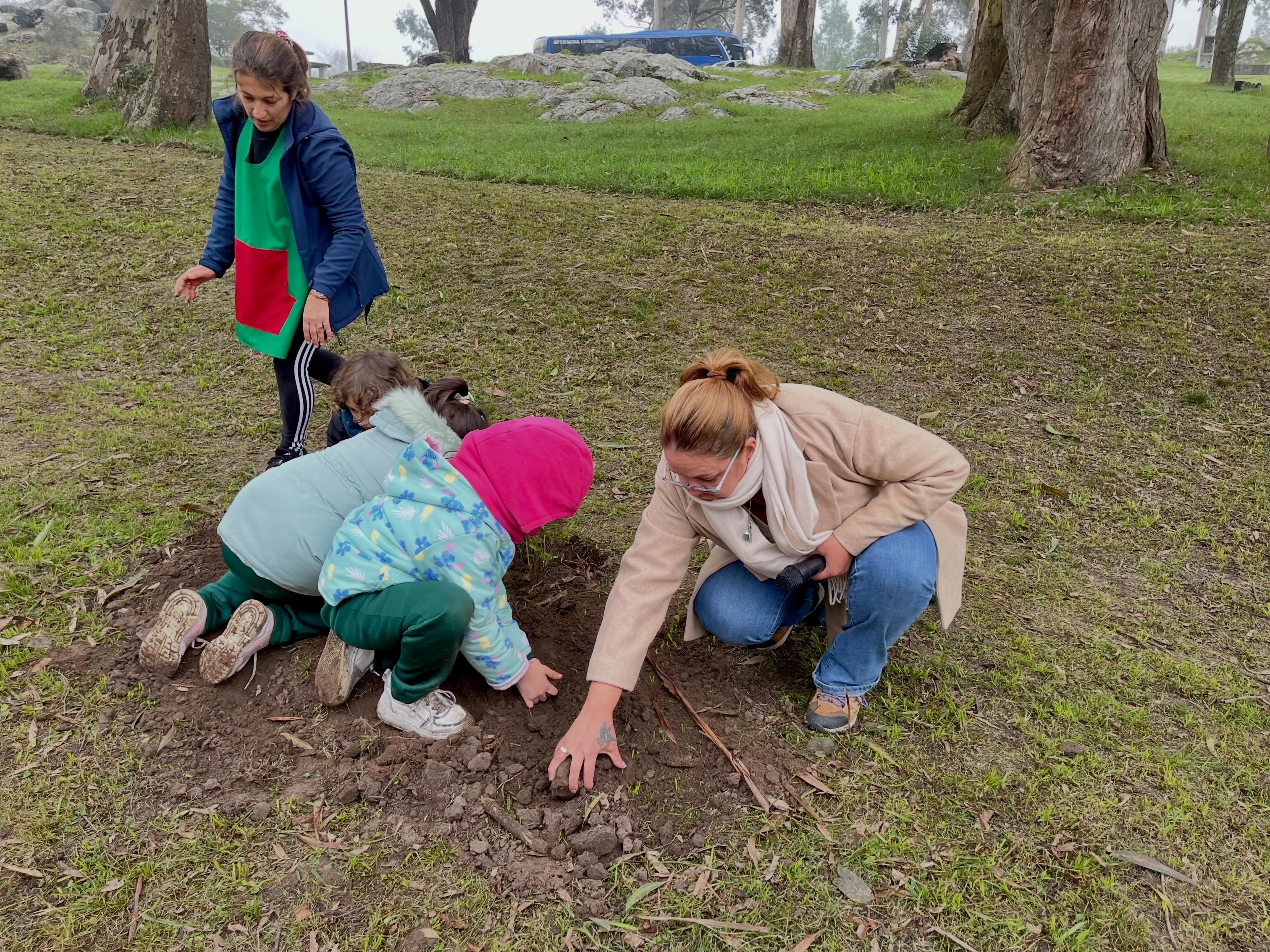 Plantación de árboles nativos en el Parque Meireles “Programa Raíces”.