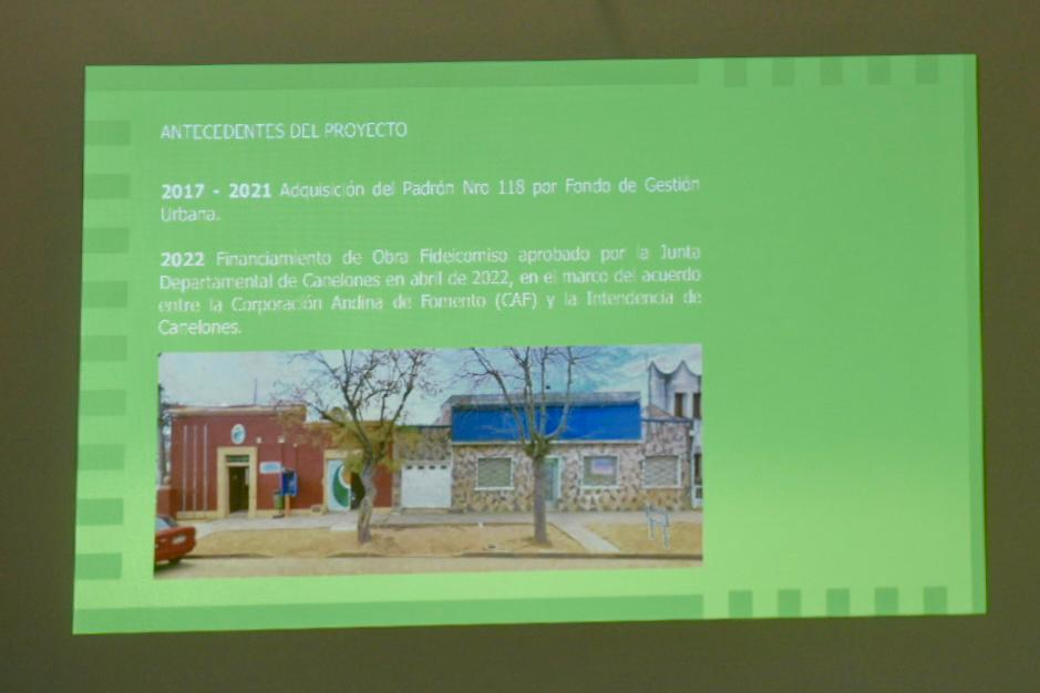 Presentación del proyecto del Centro Cultural de Joaquín Suárez.