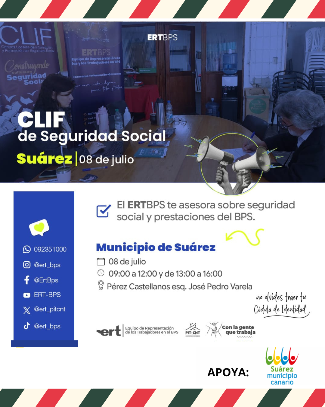 CLIF DE SEGURIDAD SOCIAL DE BPS EN SUÁREZ (ERT - BPS)
