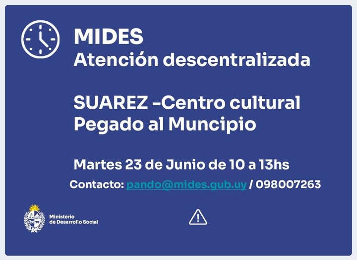 ATENCIÓN DESCENTRALIZADA DE MIDES EN JOAQUÍN SUÁREZ