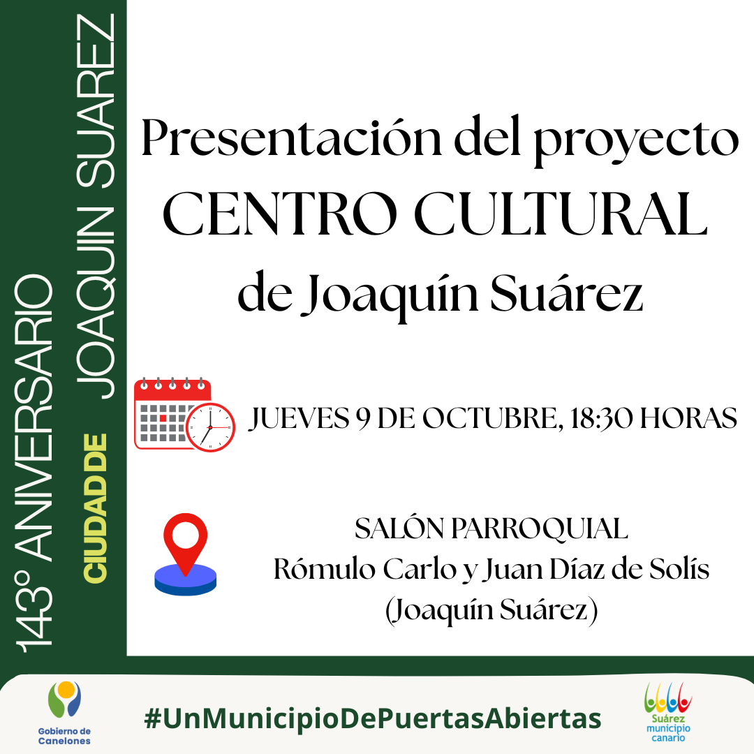 Presentación del proyecto del nuevo Centro Cultural de Joaquín Suárez.